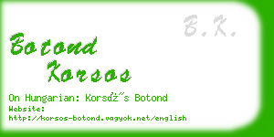 botond korsos business card